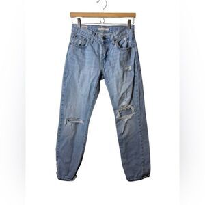 Levi’s Stylish Light Blue Distressed Jeans Middy straight 25